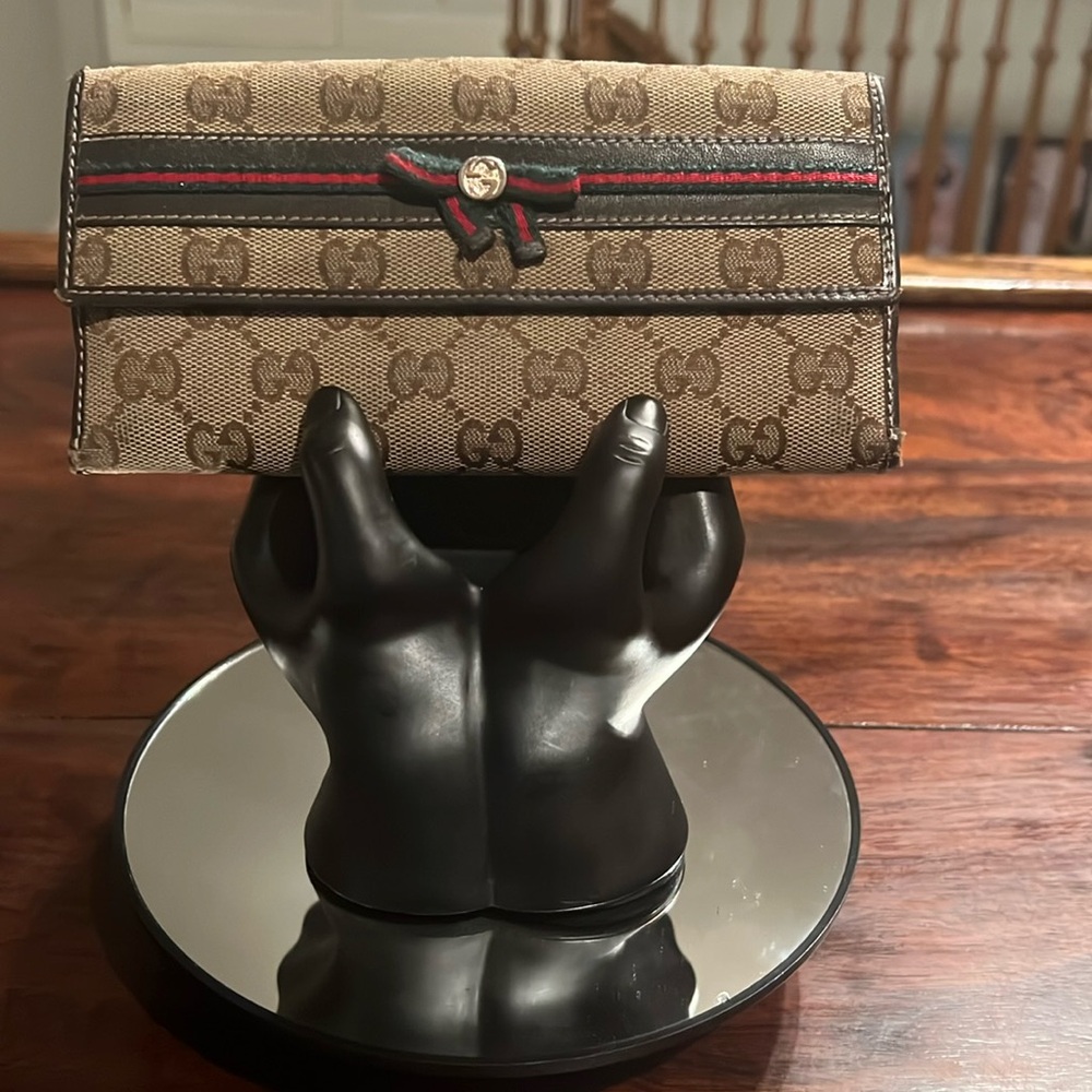GUCCI Vintage Sherry Line Long Wallet